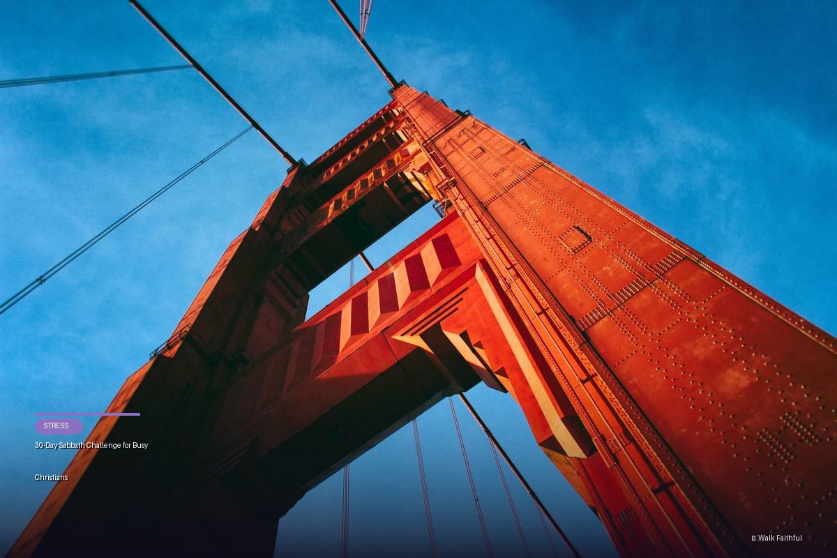 30-Day Sabbath Challenge for Busy Christians