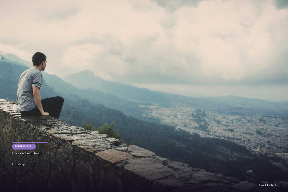 A Prayer for Broken Trust in Friendship