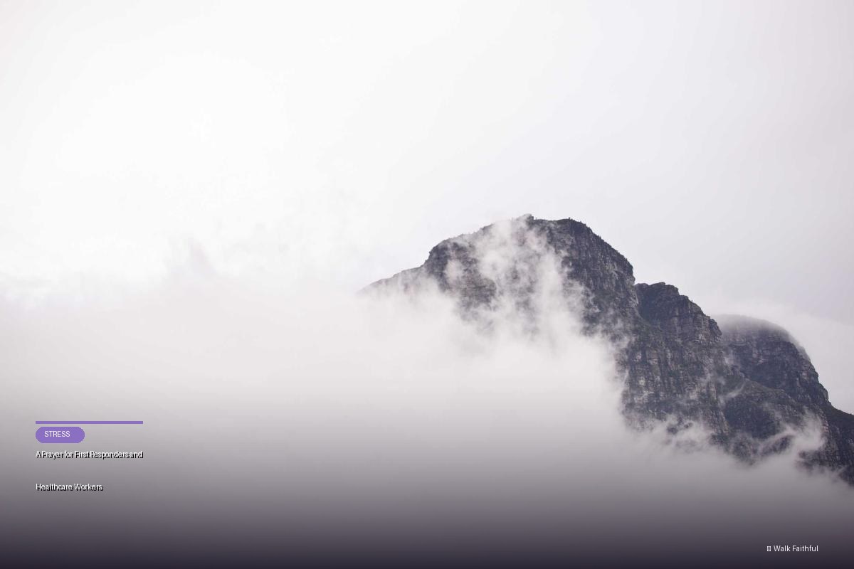 A Prayer for First Responders and Healthcare Workers