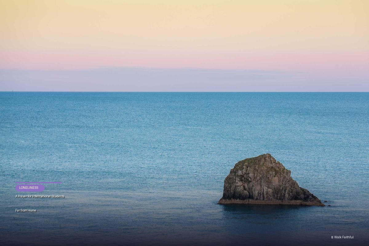 A Prayer for International Students Far from Home