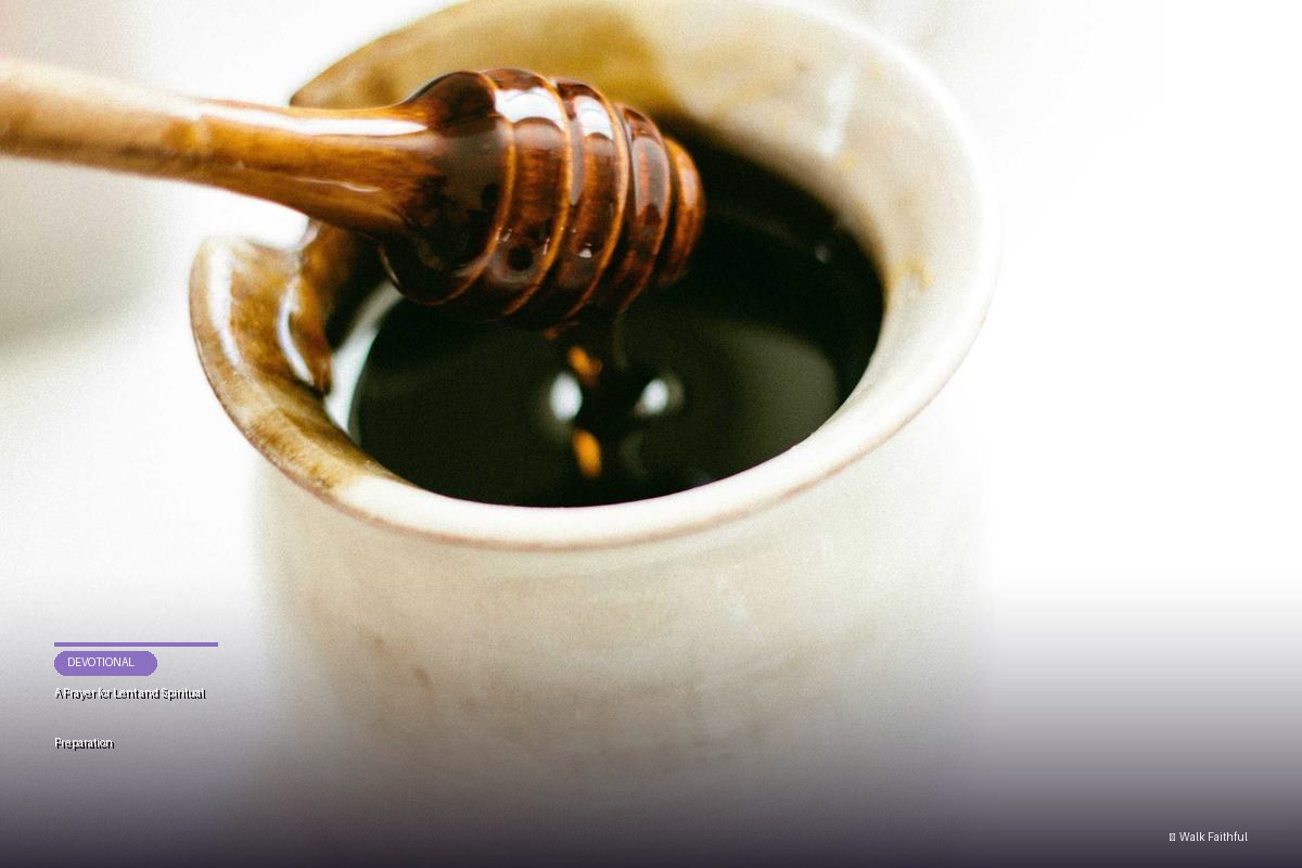 A Prayer for Lent and Spiritual Preparation
