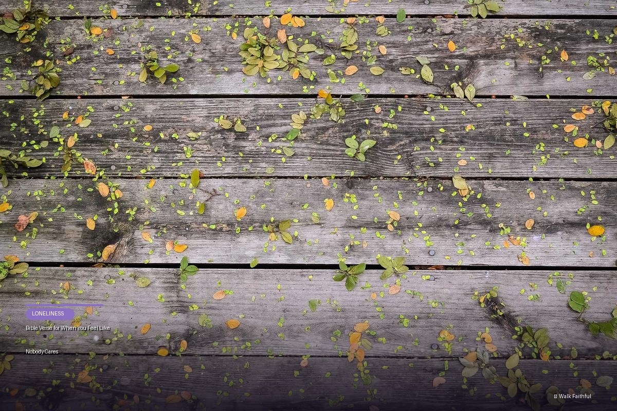 Bible Verse for When You Feel Like Nobody Cares