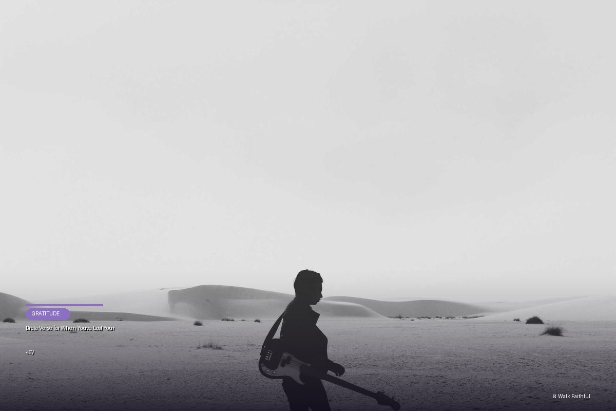 Bible Verse for When Youve Lost Your Joy