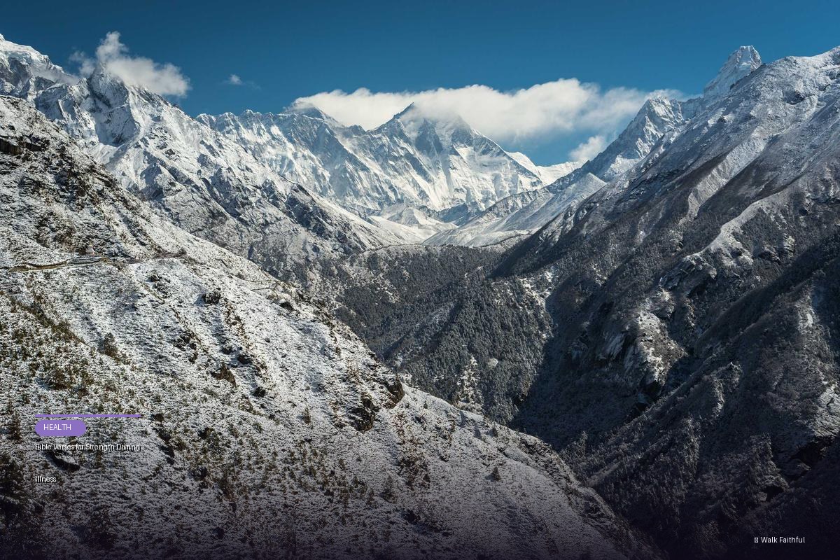 Bible Verses for Strength During Illness