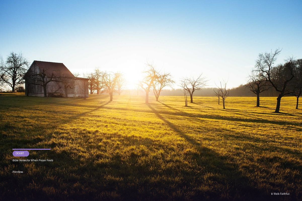 Bible Verses for When Prayer Feels Pointless
