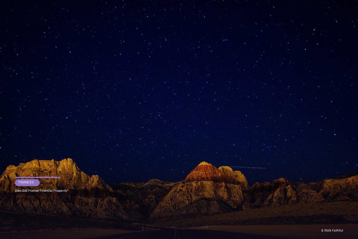 Does God Promise Financial Prosperity?