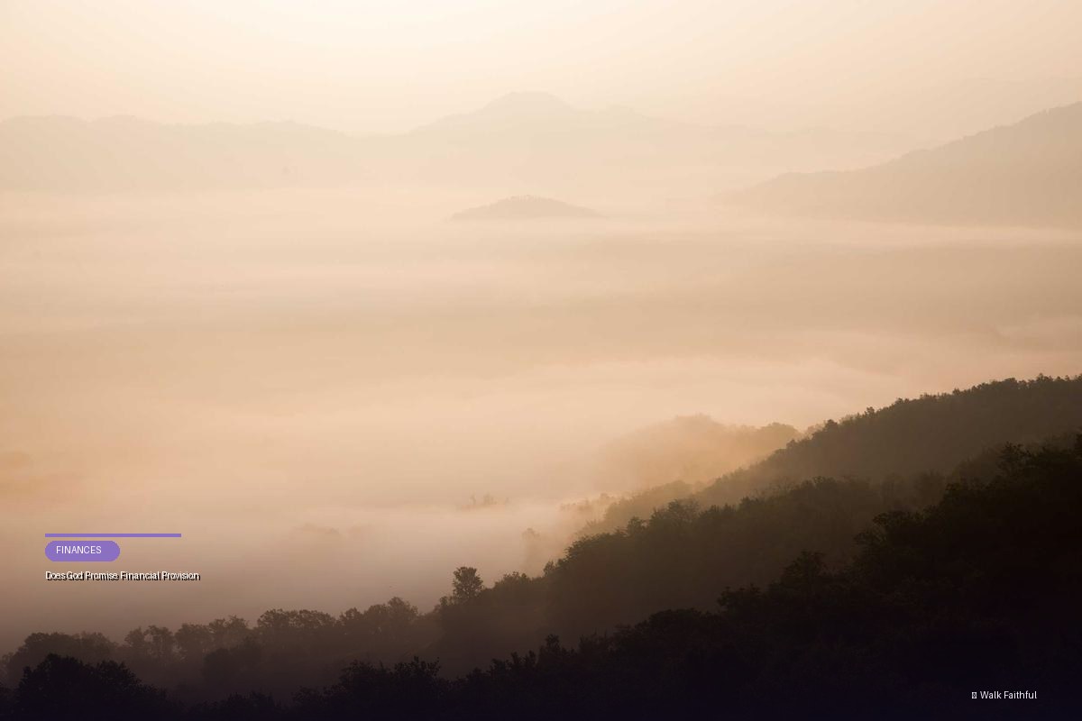 Does God Promise Financial Provision