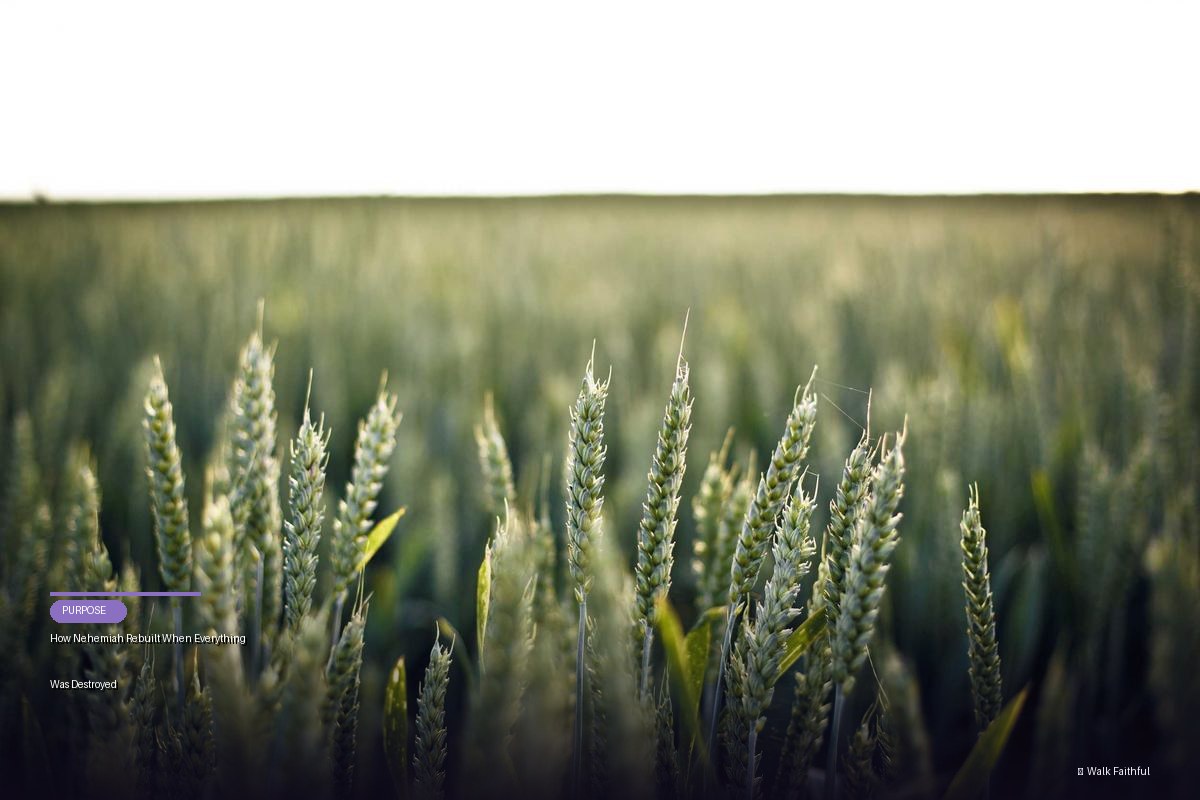 How Nehemiah Rebuilt When Everything Was Destroyed