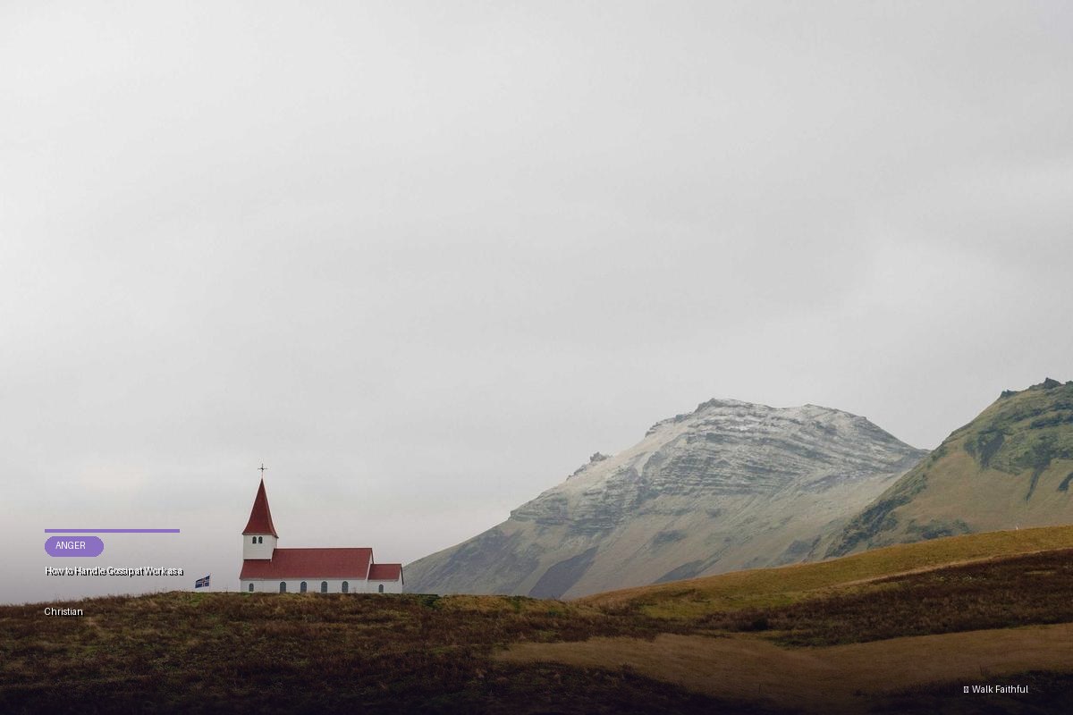 How to Handle Gossip at Work as a Christian