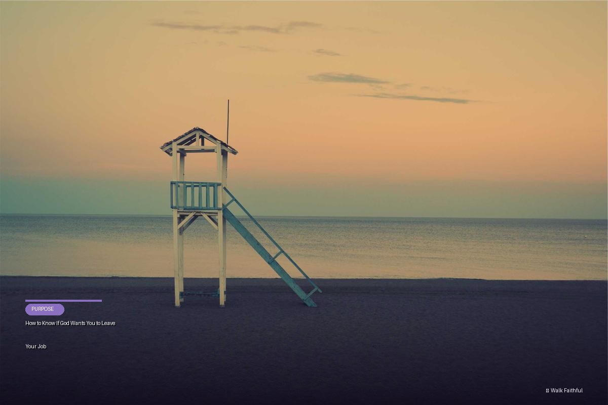 How to Know If God Wants You to Leave Your Job