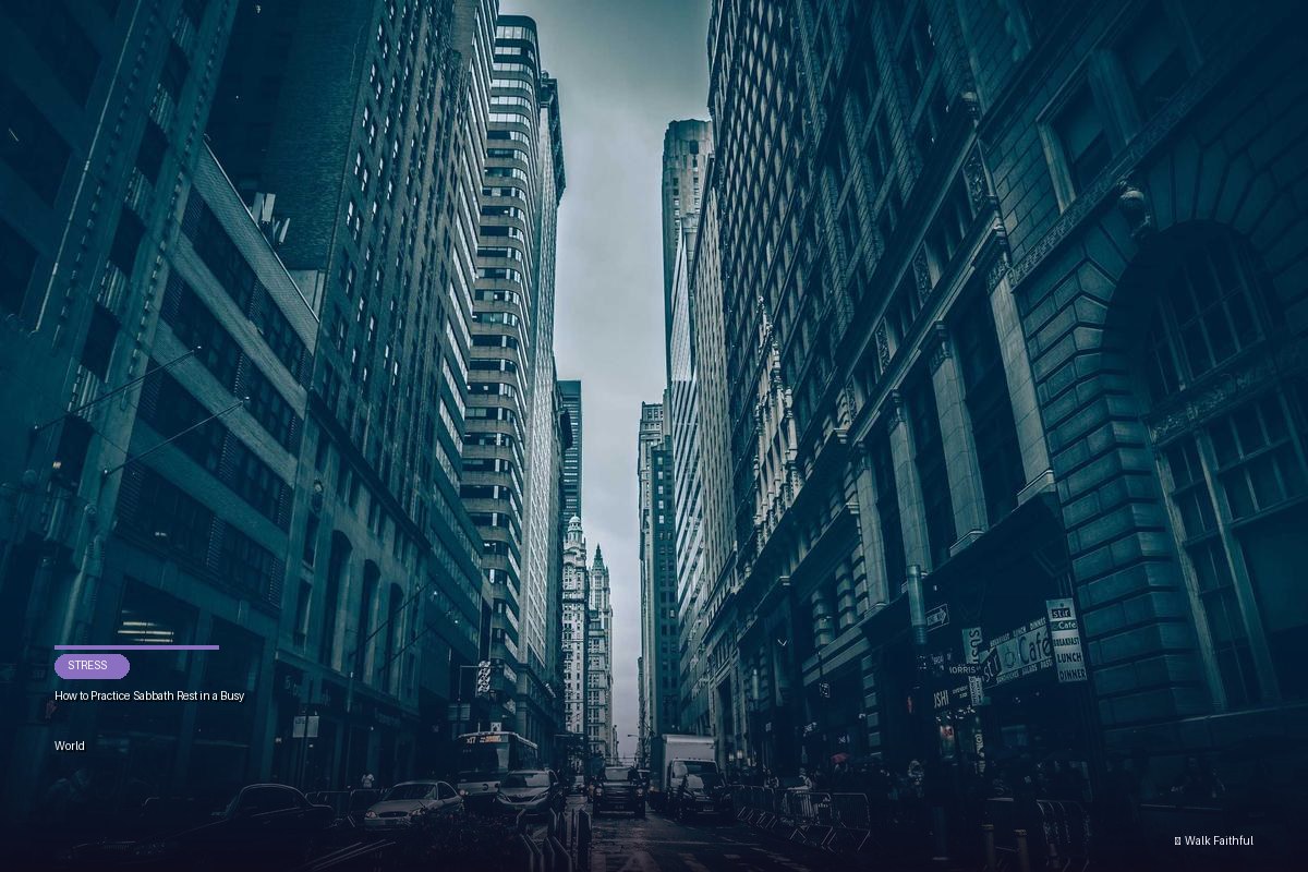 How to Practice Sabbath Rest in a Busy World