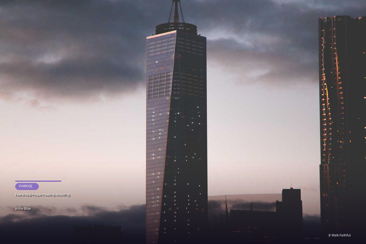 How to Stop People-Pleasing According to the Bible