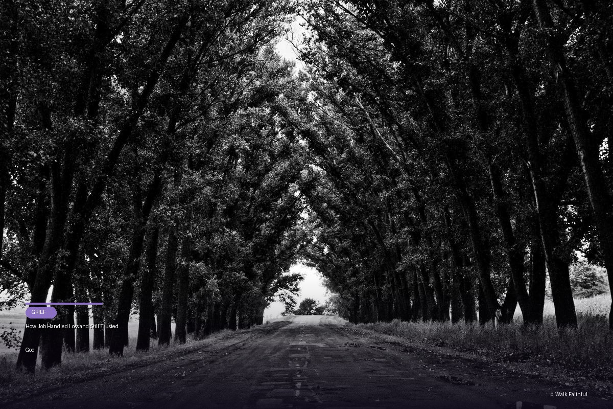 How Job Handled Loss and Still Trusted God