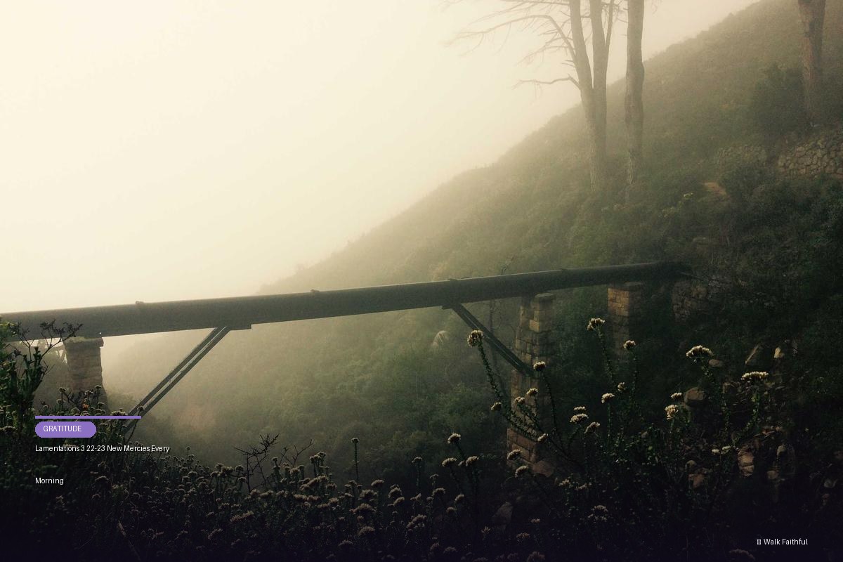 Lamentations 3 22-23 New Mercies Every Morning