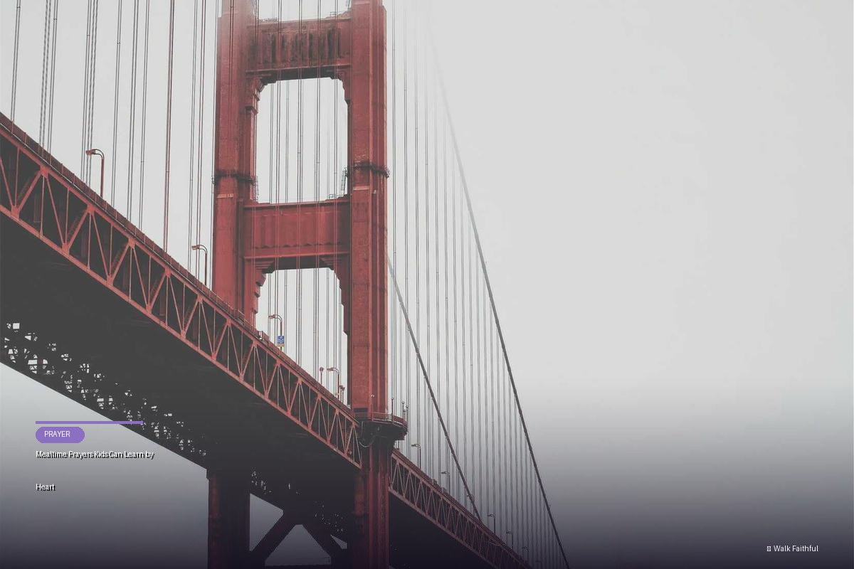 Mealtime Prayers Kids Can Learn by Heart