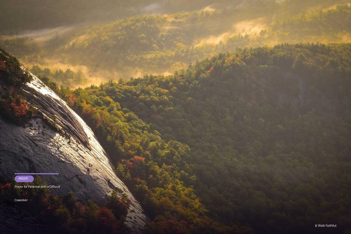Prayer for Patience with a Difficult Coworker