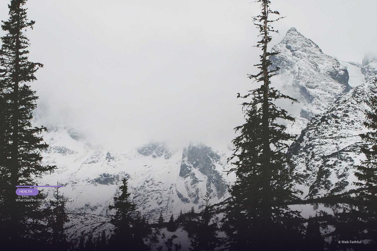 What Does the Bible Say About Suicide?