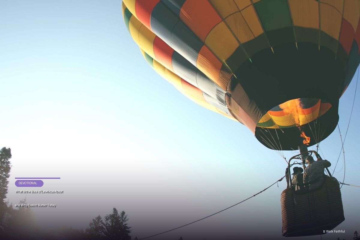 What Is the Book of Leviticus About and Why Does It Matter Today